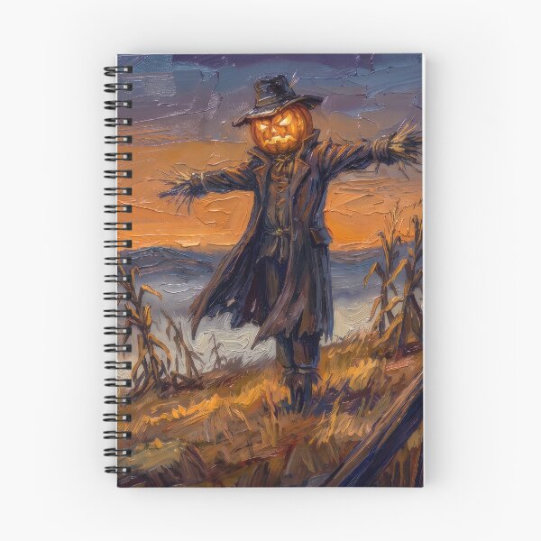Item preview, Pumpkinhead Scarecrow in the Field designed and sold by RedPeaStudio.