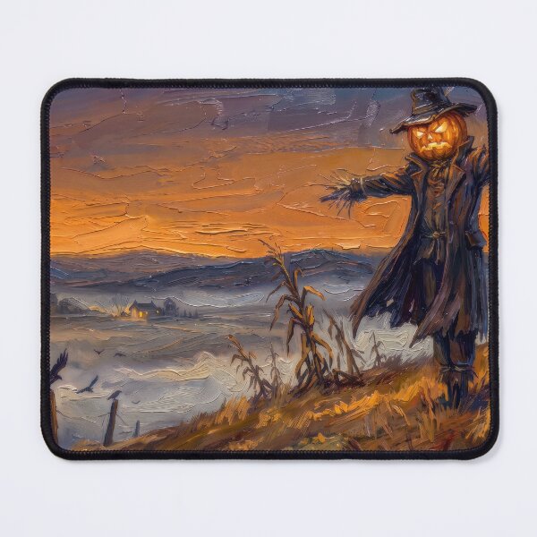 Item preview, Pumpkinhead Scarecrow in the Field designed and sold by RedPeaStudio.