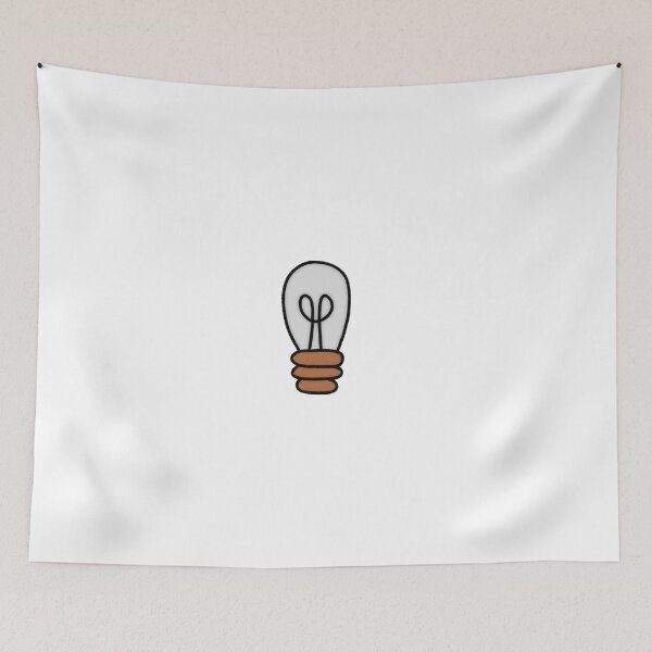 Item preview, Cute Minimalist Lightbulb Doodle Hand Drawn Idea Illustration designed and sold by somimalikkk.