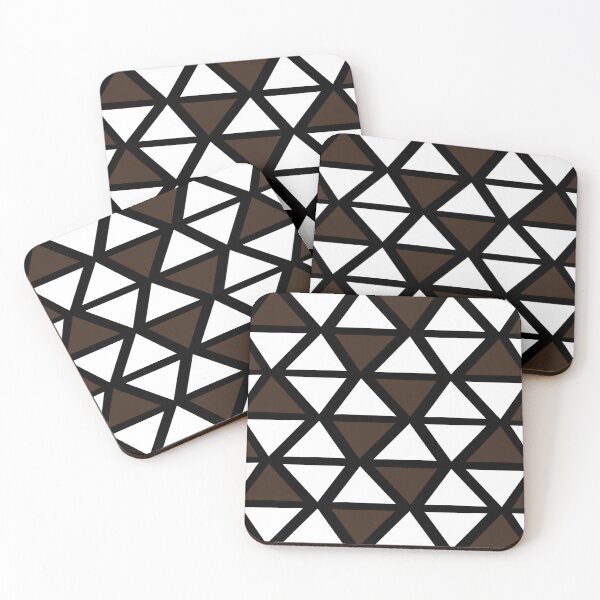 Item preview, Geometric Bogolan Pattern – Earth-Colored Triangles designed and sold by Wolagno.
