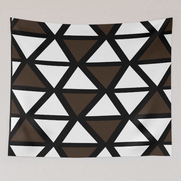 Item preview, Geometric Bogolan Pattern – Earth-Colored Triangles designed and sold by Wolagno.