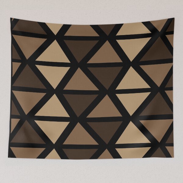Item preview, Geometric Bogolan Pattern – Earth-Colored Triangles designed and sold by Wolagno.