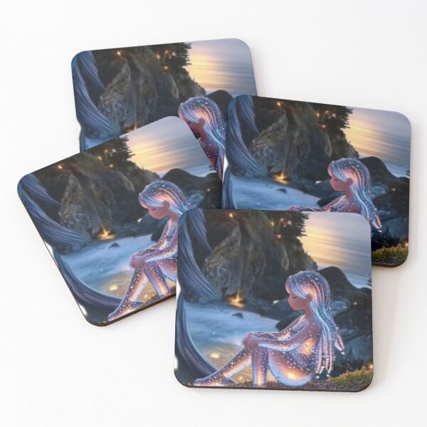 Item preview, Glowing Galaxy Water Spirit Girl Aesthetic Art designed and sold by stickerabhay.