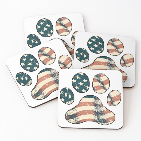 Item preview, American Flag Paw Print Vintage Graphic designed and sold by Dmo3HarkoArt.