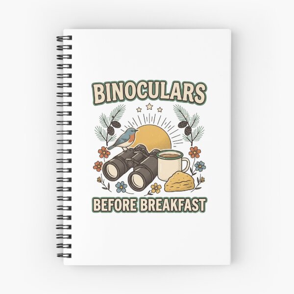 Item preview, Binoculars Before Breakfast Retro Birding designed and sold by GoofyShopp.