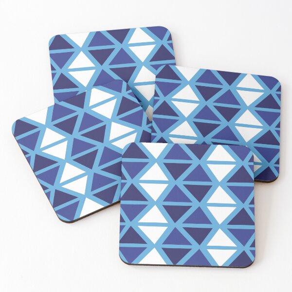 Item preview, Geometric Bogolan Pattern – Blue Triangles designed and sold by Wolagno.