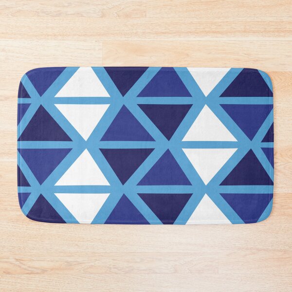 Item preview, Geometric Bogolan Pattern – Blue Triangles designed and sold by Wolagno.