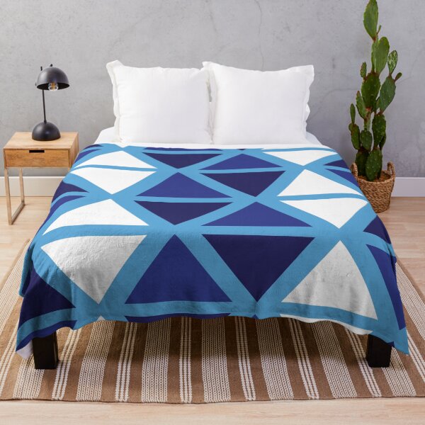 Item preview, Geometric Bogolan Pattern – Blue Triangles designed and sold by Wolagno.