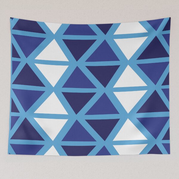Item preview, Geometric Bogolan Pattern – Blue Triangles designed and sold by Wolagno.