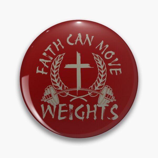 Item preview, Faith Can Move Weights Christian Gym Cross designed and sold by Bezuiden.