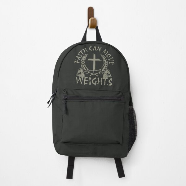 Item preview, Faith Can Move Weights Christian Gym Cross designed and sold by Bezuiden.