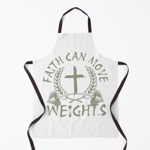 Item preview, Faith Can Move Weights Christian Gym Cross designed and sold by Bezuiden.