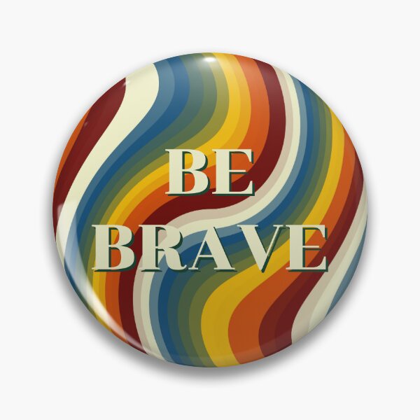 Item preview, Retro rainbow swirl, be brave text quote designed and sold by By The Moon.