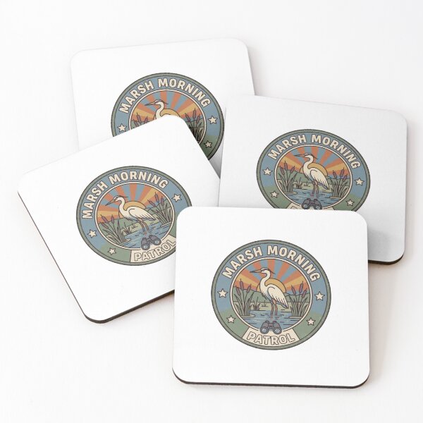 Item preview, Marsh Morning Patrol Vintage Heron Badge designed and sold by GoofyShopp.