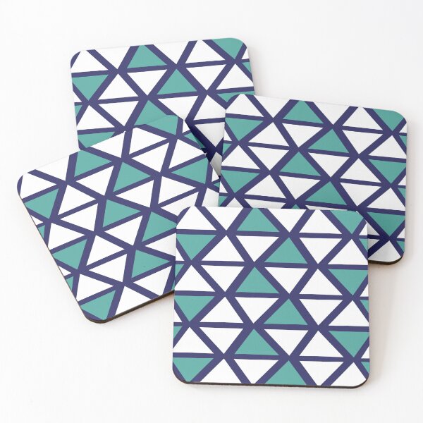 Item preview, Geometric Bogolan Pattern – Blue Triangles designed and sold by Wolagno.