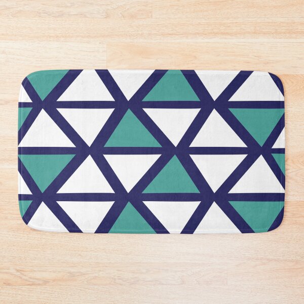 Item preview, Geometric Bogolan Pattern – Blue Triangles designed and sold by Wolagno.