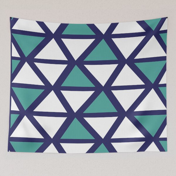 Item preview, Geometric Bogolan Pattern – Blue Triangles designed and sold by Wolagno.