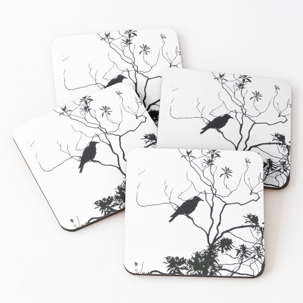 Item preview, Crow Silhouette in Wild Branches | Nature Photography Art designed and sold by Feral Vibes.