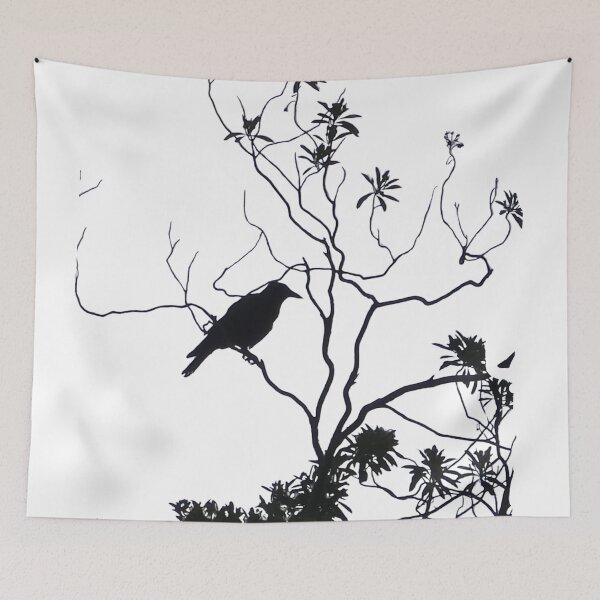 Item preview, Crow Silhouette in Wild Branches | Nature Photography Art designed and sold by Feral Vibes.