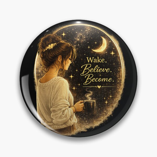Item preview, Wake Believe Become - Inspirational illustration under the stars designed and sold by ElleMind.