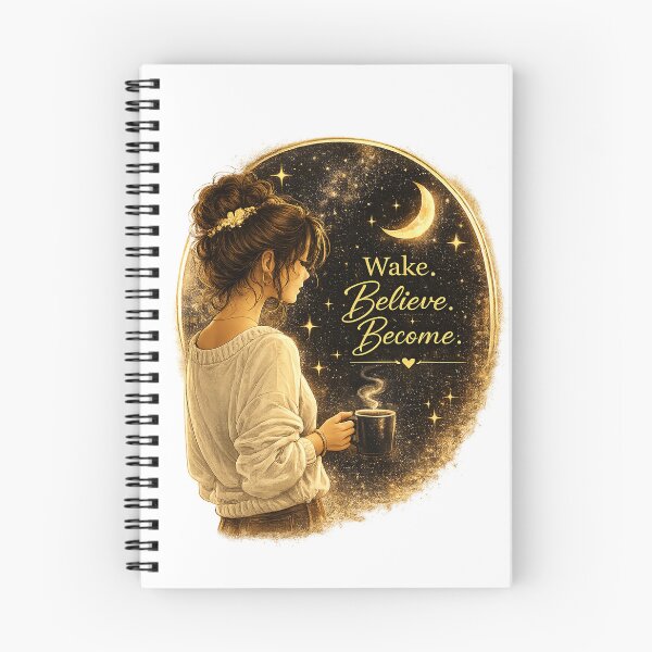 Item preview, Wake Believe Become - Inspirational illustration under the stars designed and sold by ElleMind.