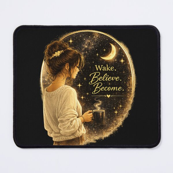 Item preview, Wake Believe Become - Inspirational illustration under the stars designed and sold by ElleMind.