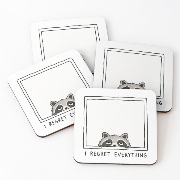 Item preview, I Regret Everything Funny Raccoon Meme Relatable Humor designed and sold by MonkiFlipp.