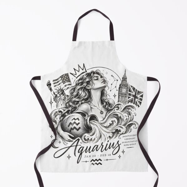 Item preview, Aquarius Water Bearer Independent Spirit designed and sold by Zodiac Celestial Art.
