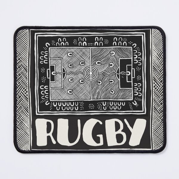 Item preview, Sacred Pitch: Indigenous Australian Rugby & Dreamtime Field Print designed and sold by FreiherrPK.