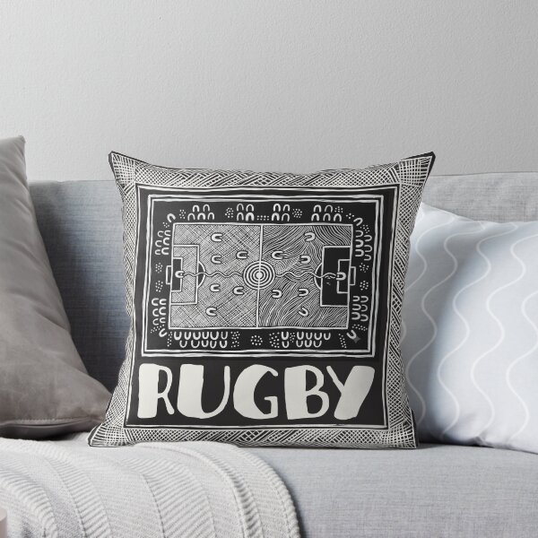 Item preview, Sacred Pitch: Indigenous Australian Rugby & Dreamtime Field Print designed and sold by FreiherrPK.