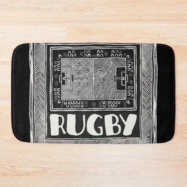 Item preview, Sacred Pitch: Indigenous Australian Rugby & Dreamtime Field Print designed and sold by FreiherrPK.