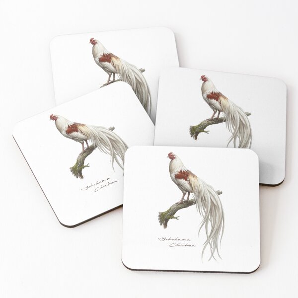 Item preview, Yokohama Chicken on Rustic Branch Bird Illustration designed and sold by Takeda-art.