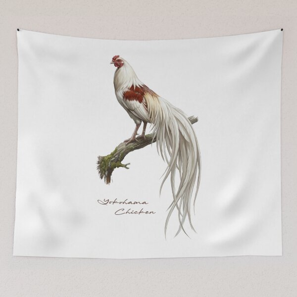 Item preview, Yokohama Chicken on Rustic Branch Bird Illustration designed and sold by Takeda-art.