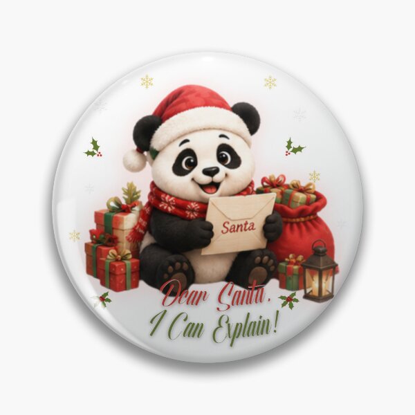 Item preview, Funny Christmas Panda Dear Santa I Can Explain designed and sold by EnginerdStudio.