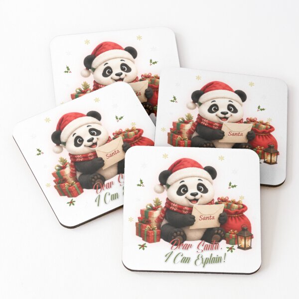 Item preview, Funny Christmas Panda Dear Santa I Can Explain designed and sold by EnginerdStudio.