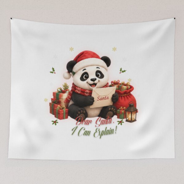 Item preview, Funny Christmas Panda Dear Santa I Can Explain designed and sold by EnginerdStudio.