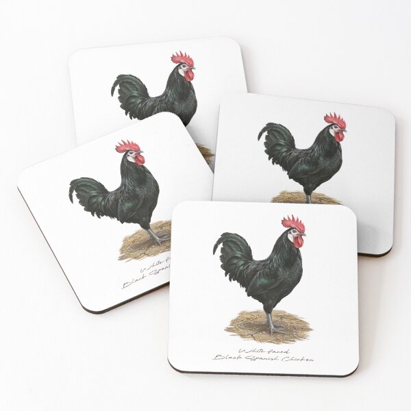 Item preview, White-faced Black Spanish Chicken in Farm Bird Illustration designed and sold by Takeda-art.