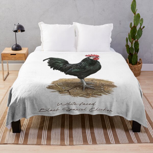 Item preview, White-faced Black Spanish Chicken in Farm Bird Illustration designed and sold by Takeda-art.