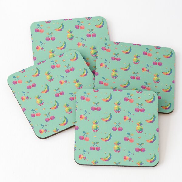 Item preview, Colorful Tropical Fruit Rainbow Pattern – Low Poly Summer Fruit designed and sold by ZhivanCrimson.