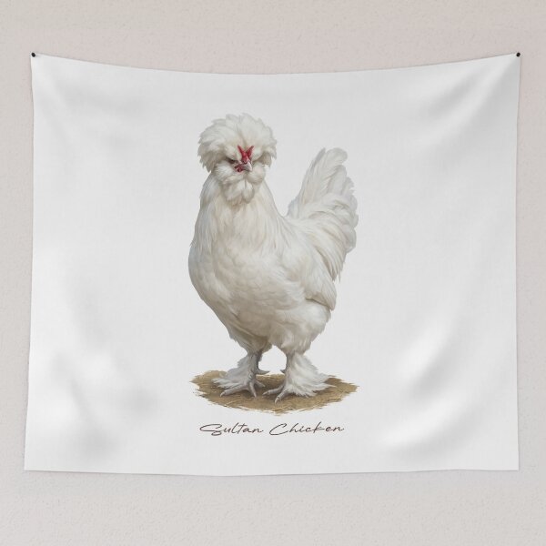 Item preview, Sultan Chicken on Farmland Bird Illustration designed and sold by Takeda-art.