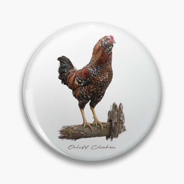 Item preview, Orloff Chicken on Wooden Fence Bird Illustration designed and sold by Takeda-art.