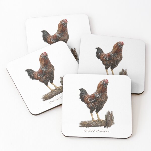 Item preview, Orloff Chicken on Wooden Fence Bird Illustration designed and sold by Takeda-art.