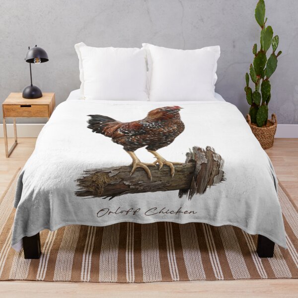 Item preview, Orloff Chicken on Wooden Fence Bird Illustration designed and sold by Takeda-art.