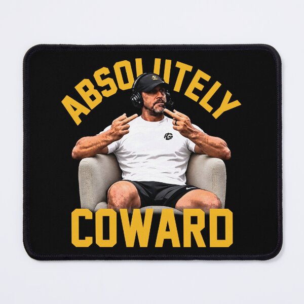Item preview, Aaron Rodgers Inspired Absolutely Coward Middle Finger Meme Graphic designed and sold by GusHickman.