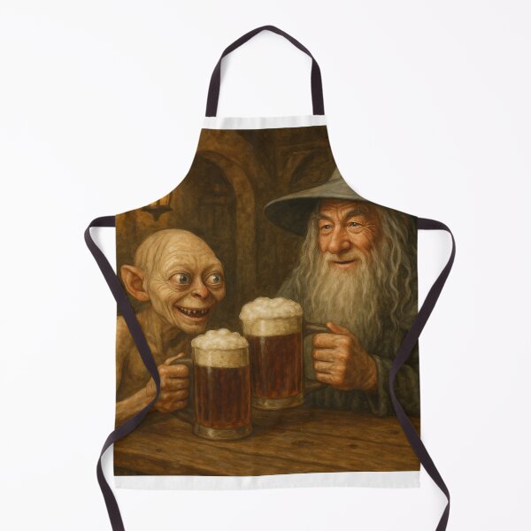 Item preview, Gollum and Gandalf drinking beer designed and sold by AndrewWorld.