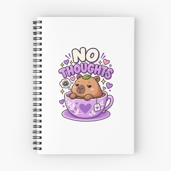 Item preview, Capibara sin pensamientos – Lindo amante del té designed and sold by JPCuteDesign.