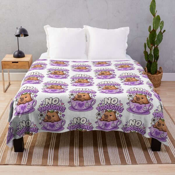 Item preview, No Thoughts Capybara – Cute Tea Lover designed and sold by JPCuteDesign.