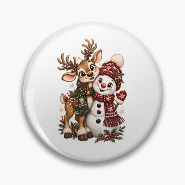 Item preview, Cute Reindeer Snowman Christmas Hug designed and sold by Steele-Art.