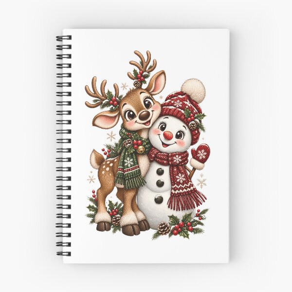 Item preview, Cute Reindeer Snowman Christmas Hug designed and sold by Steele-Art.