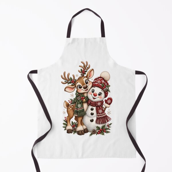 Item preview, Cute Reindeer Snowman Christmas Hug designed and sold by Steele-Art.